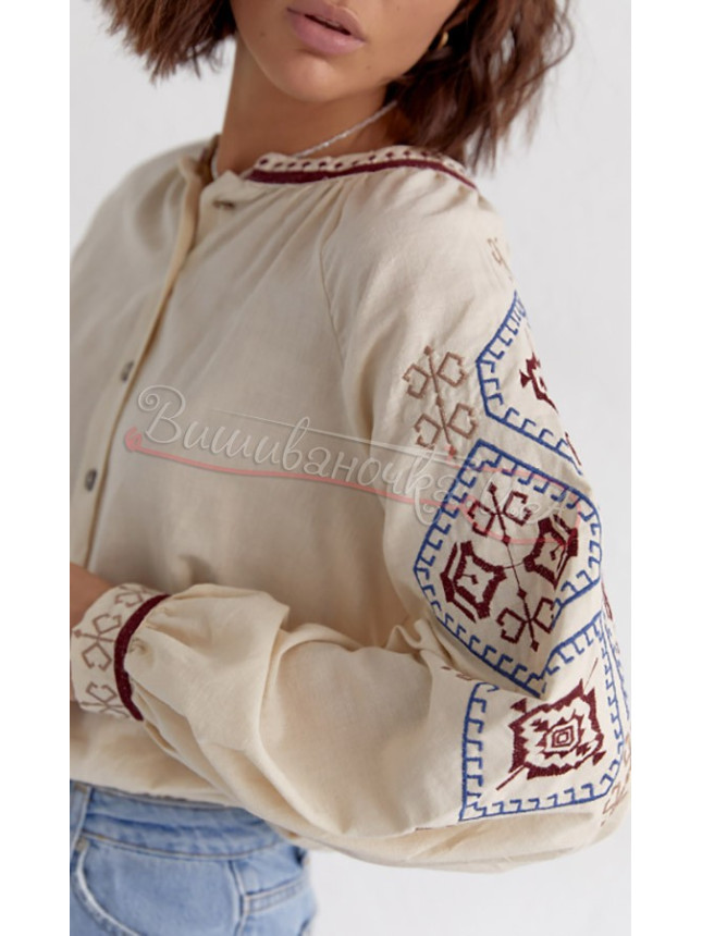 Women's vyshyvanka with buttons 0118