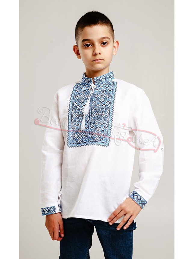 Vyshyvanka for a boy in linen 741-2+