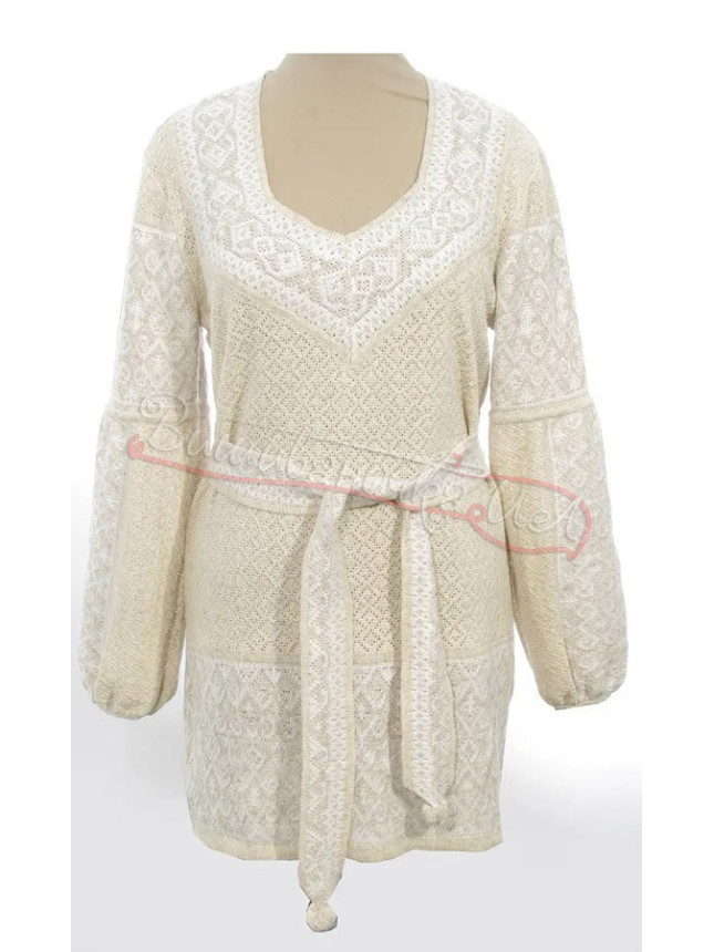 Knitted women's tunic, linen 5433 size 42