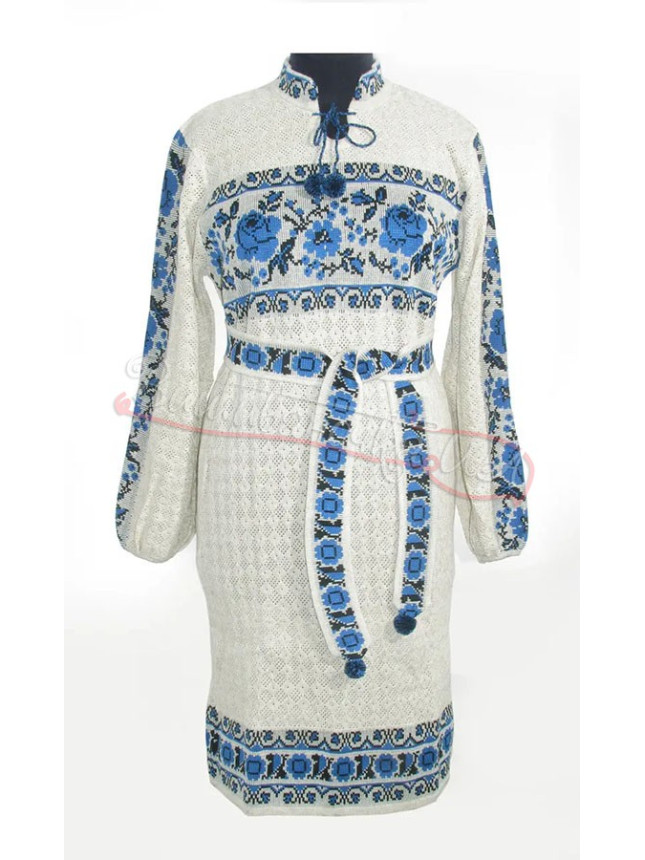 Dress knitted with an ornament 5523 size 50