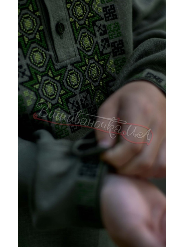 Shirt for a boy in khaki 4441 size 146