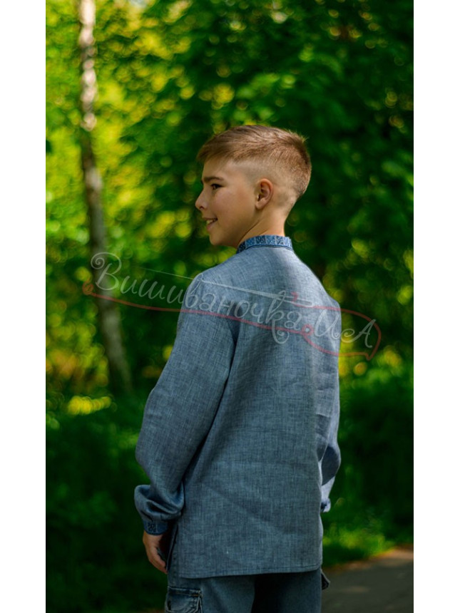 Linen shirt for a boy 4443 size 134