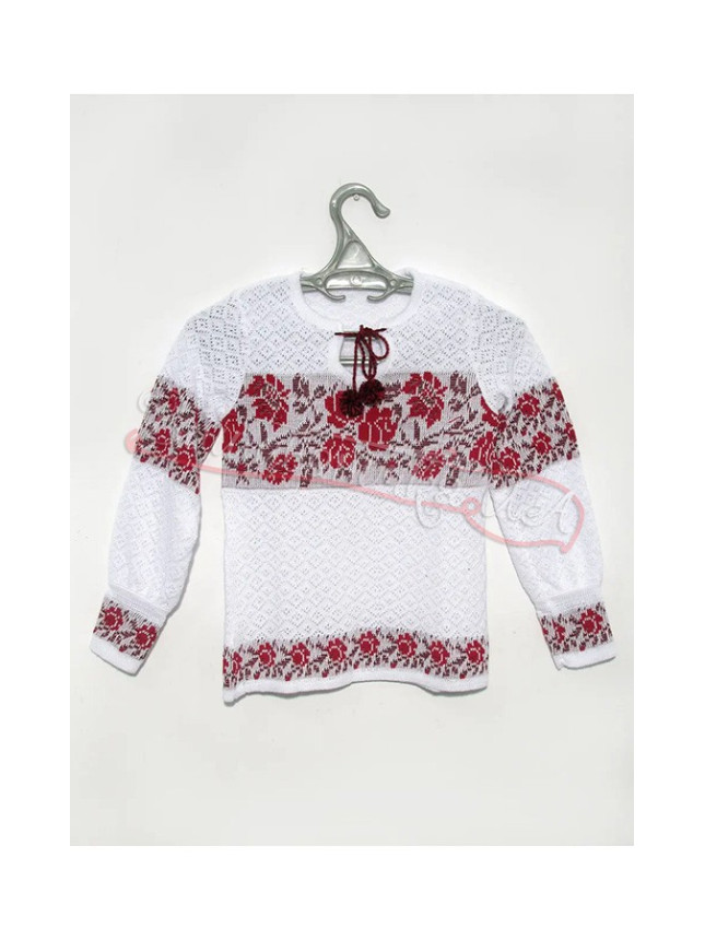 Knitted vyshyvanka for a girl 5713 size 140