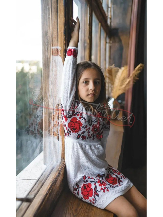 Dress for a girl rose 5803 size 146