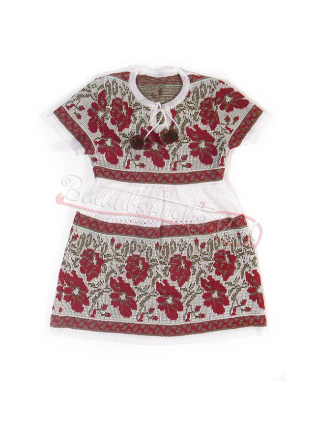 Dress for a girl, short sleeves 5819 size 116