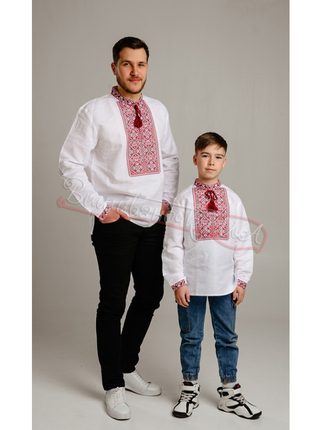 Vyshyvanka for a boy in linen 741-2+
