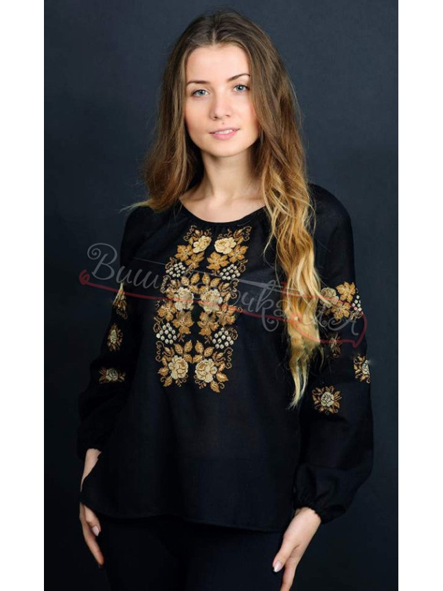 Black women's vyshyvanka 0079 size 42