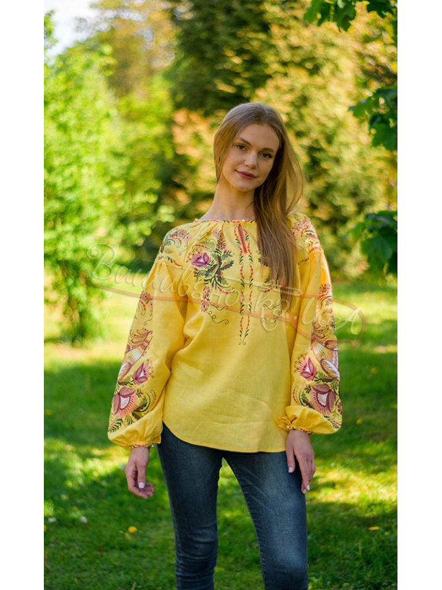 Linen women's blouse 4616 size 46