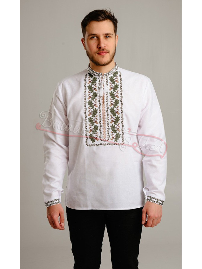 Men's embroidered shirt 348-1 size 46