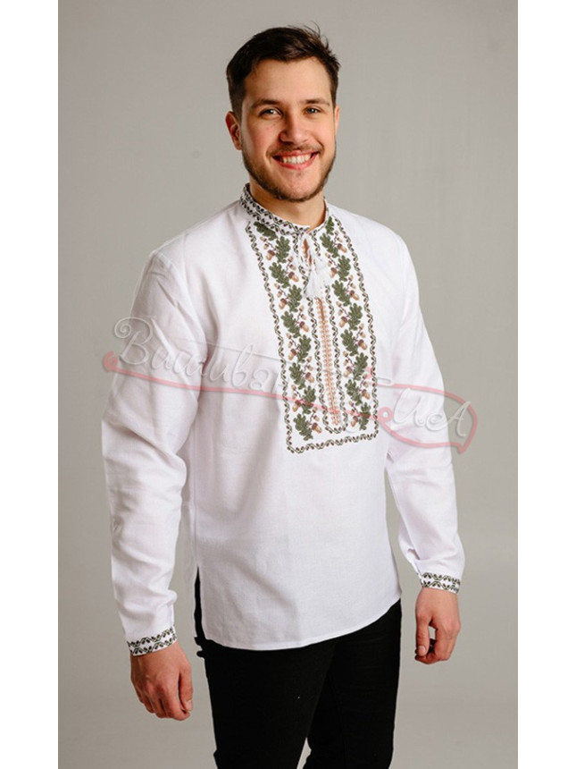 Men's embroidered shirt 348-1 size 46