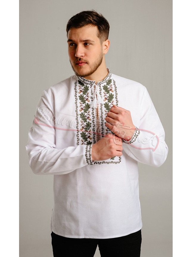 Men's embroidered shirt 348-1 size 46