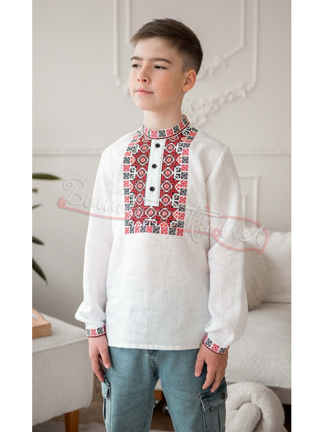 White linen shirt for a boy 4444