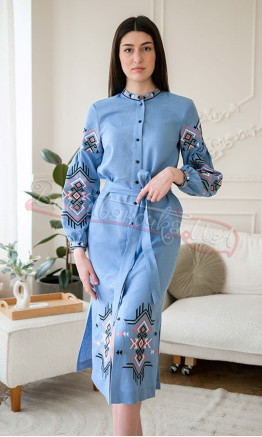 Dress in cornflower blue 4648