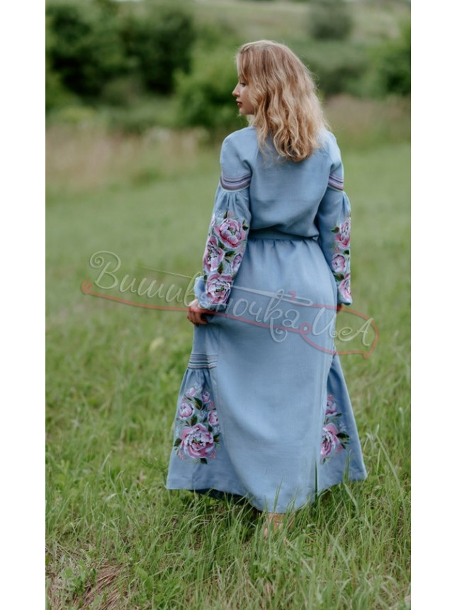 Women's dress with embroidered flowers 4548
