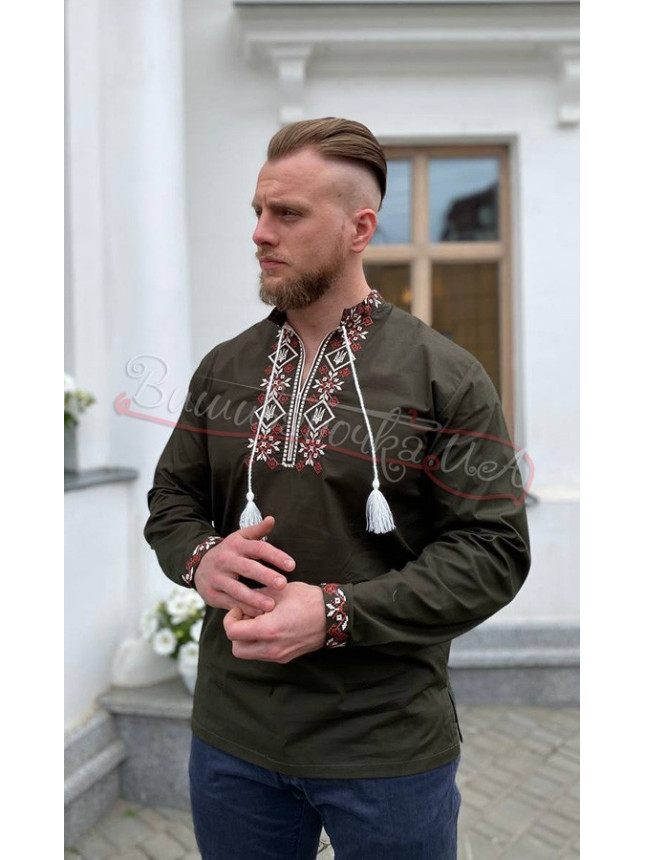 Men's patriotic shirt in cotton 2007.1 size 48