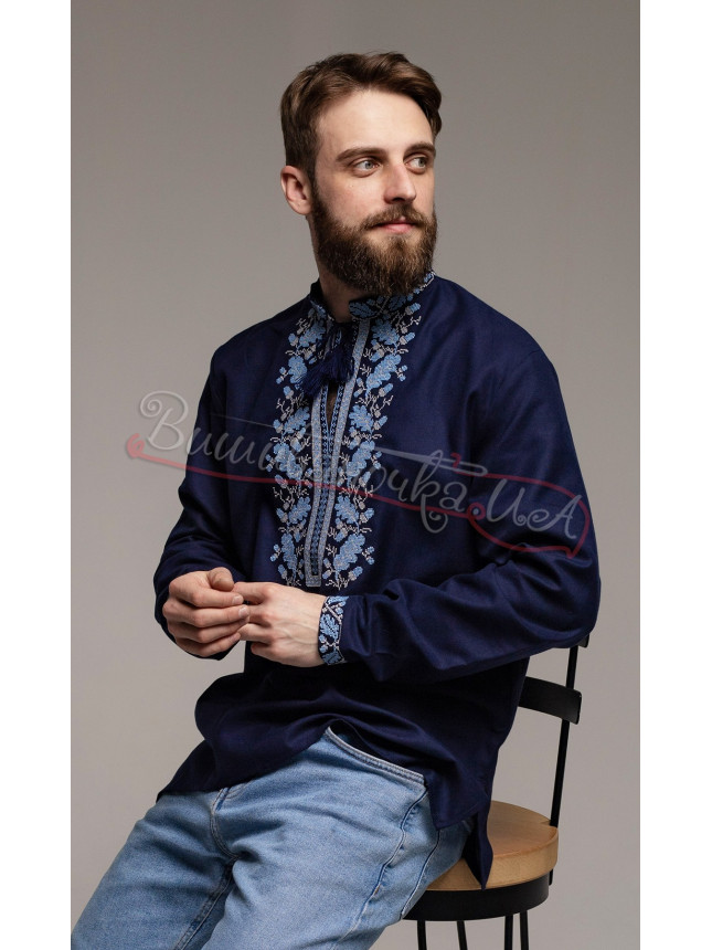 Men's vyshyvanka in homespun cloth 348-6