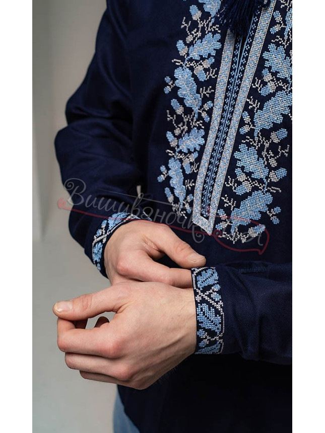 Men's vyshyvanka in homespun cloth 348-6