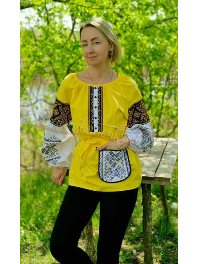 Vyshyvanka with a belt-a small bag 7250
