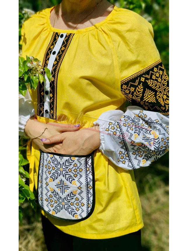 Vyshyvanka with a belt-a small bag 7250