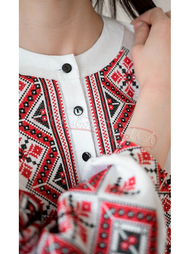 White women's blouse with embroidery 4651