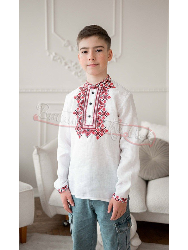 White linen shirt 4445 size 128