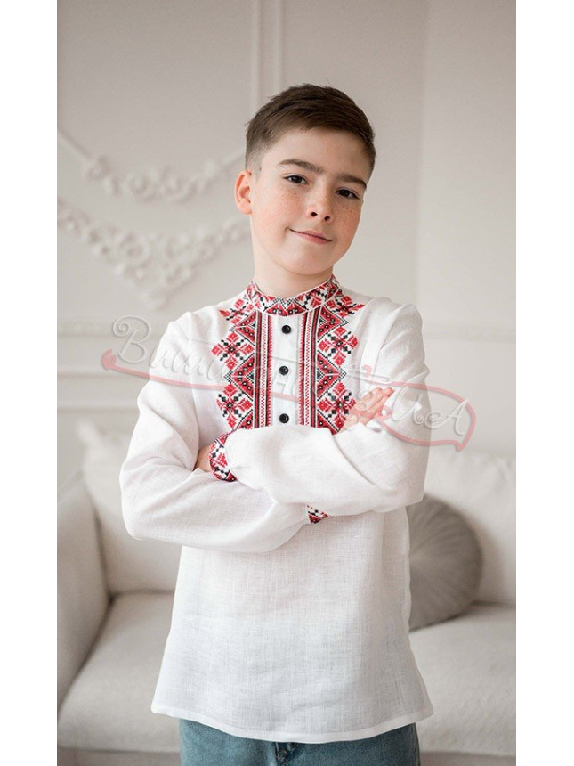 White linen shirt 4445 size 128