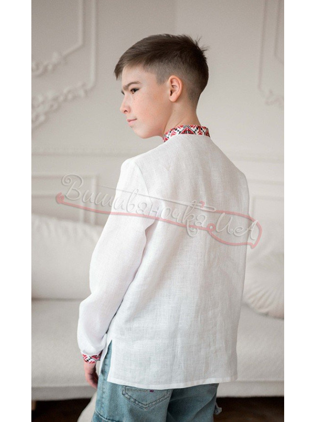 White linen shirt 4445 size 128