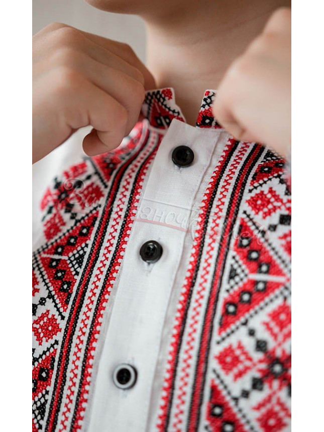 White linen shirt 4445 size 128