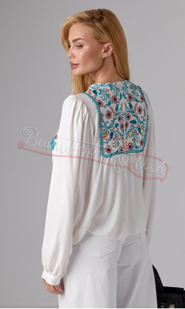 Blouse-cape with embroidery 0106