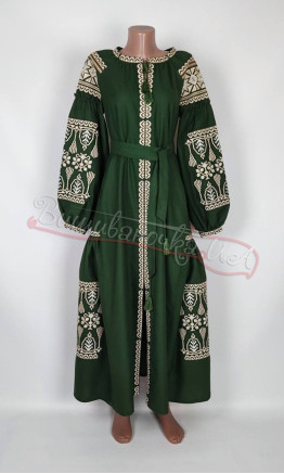 Long women's dress in green 451-11