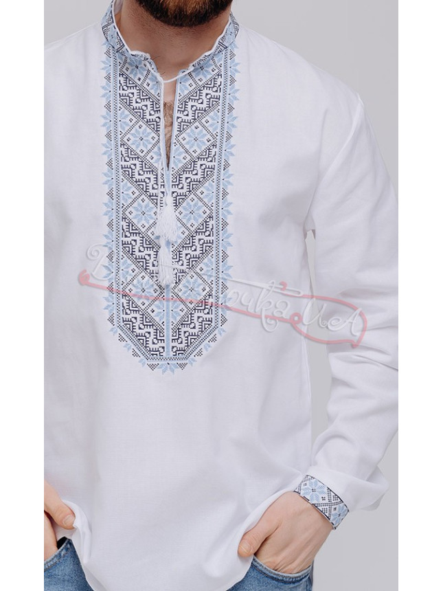 Men's vyshyvanka, embroidery in cross stitch 316-3 size 42