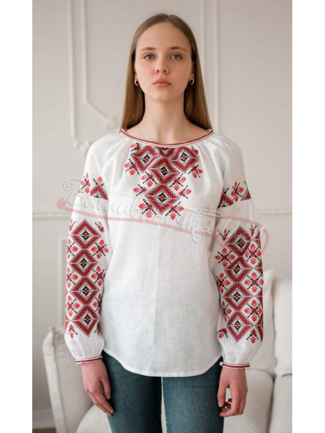 Linen women's vyshyvanka 4652 size 42
