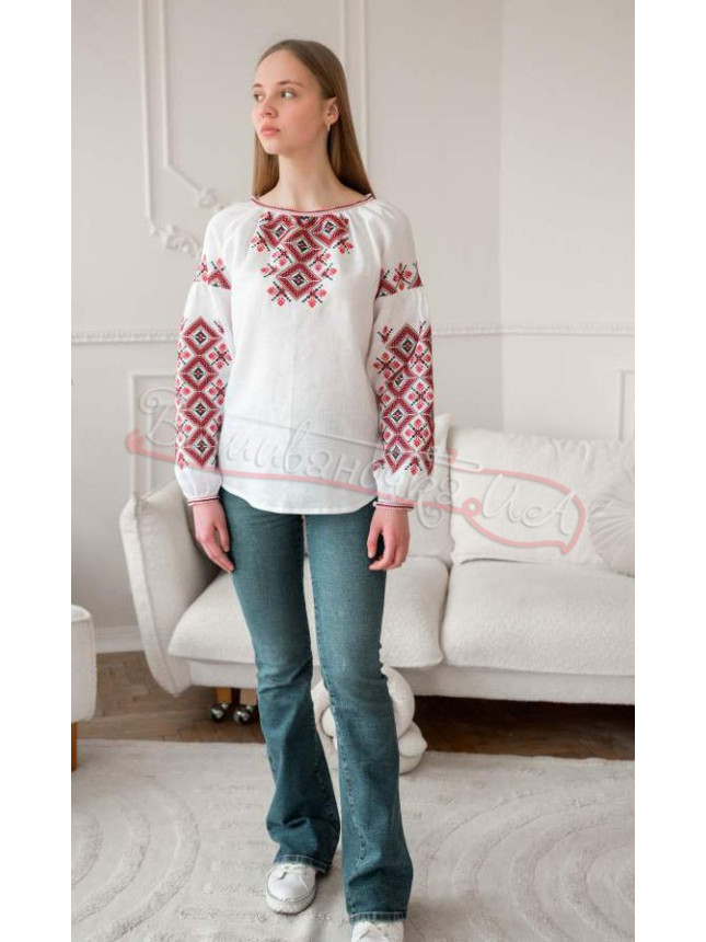 Linen women's vyshyvanka 4652 size 42