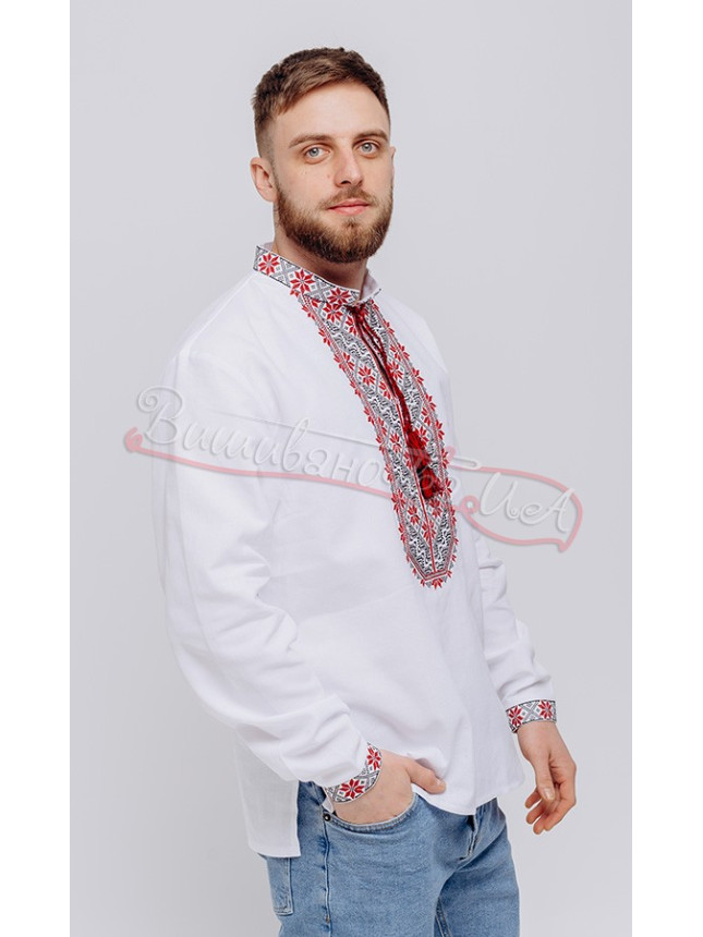 Men's embroidered shirt, cross stitch 316-2