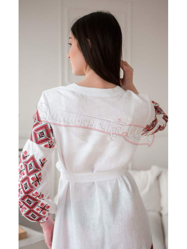 Women's dress-midi in white 4653 size 46