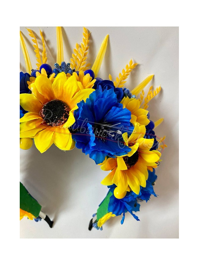 Patriotic flower crown handmade В57