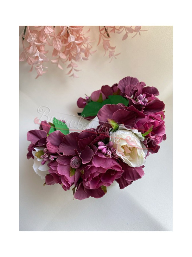 Flower crown with purple flowers В59
