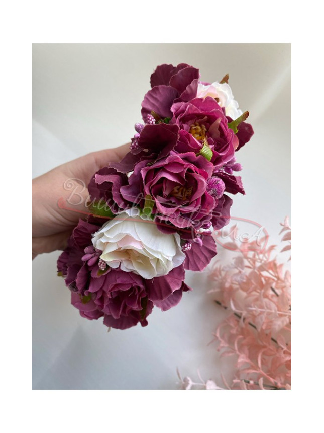 Flower crown with purple flowers В59