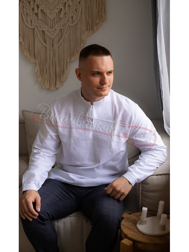 Men's vyshyvanka with white ornament 317-0 size 42