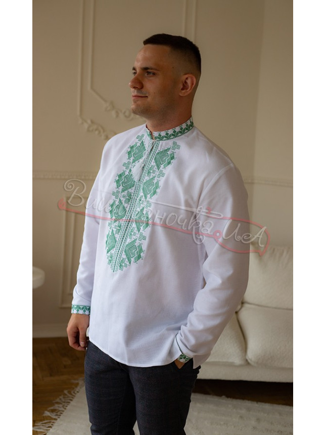 Men's vyshyvanka with jade pattern 353-5 size 42