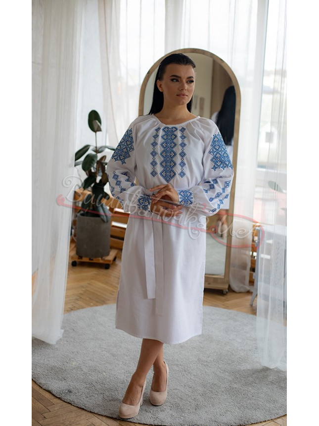 Women's dress with embroidery 1016-3 size 50
