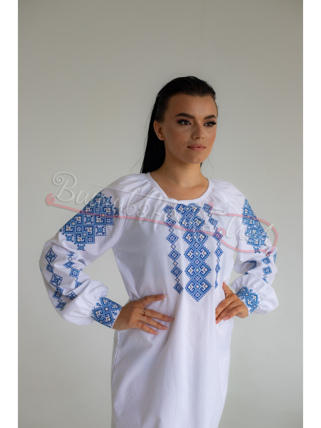 Women's dress with embroidery 1016-3 size 50