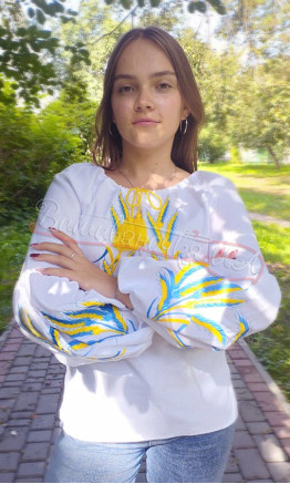 Вишиванка з жовто-блакитним колоссям 212-6.1