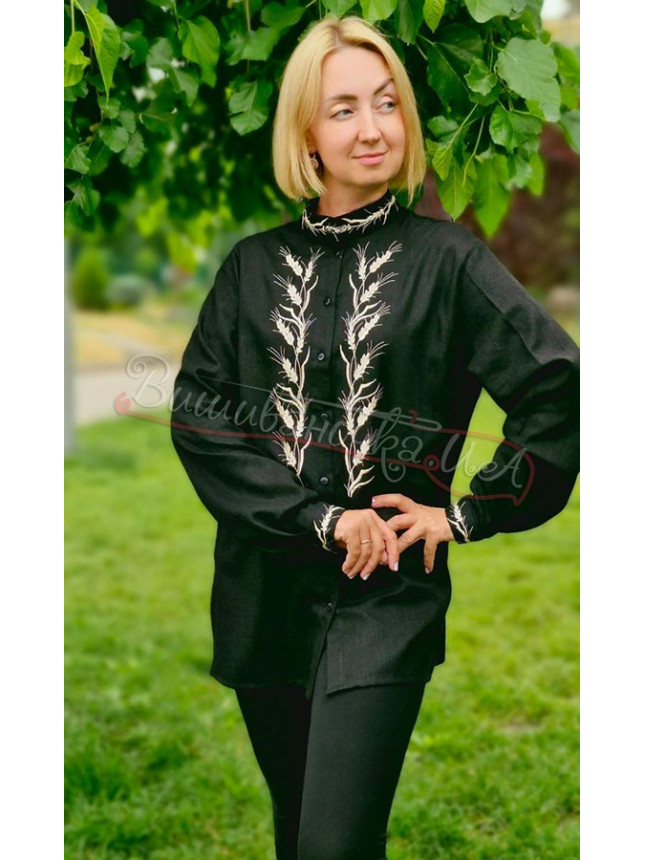 Vyshyvanka with a clasp on buttons 7532 size 44