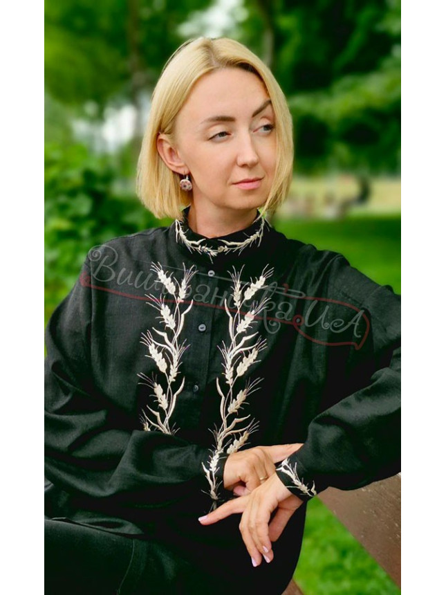 Vyshyvanka with a clasp on buttons 7532 size 44