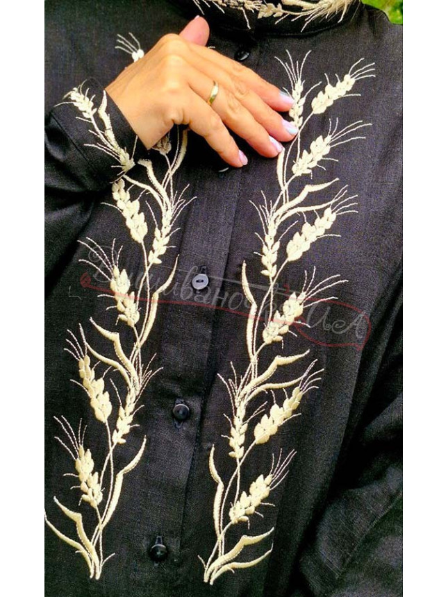 Vyshyvanka with a clasp on buttons 7532 size 44