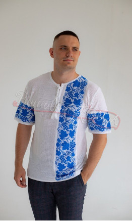 Біла вязана вишиванка 5203