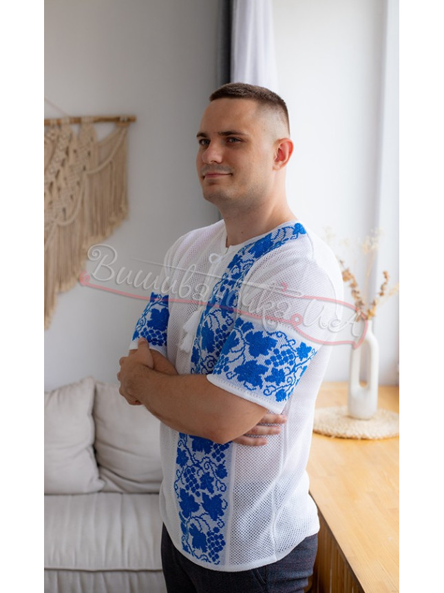 White knitted vyshyvanka 5203 size M