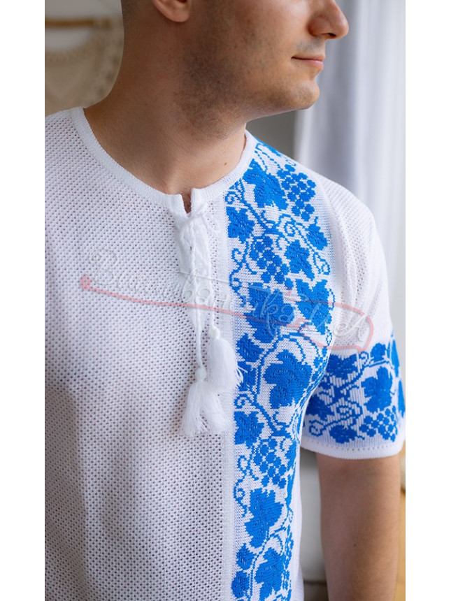 White knitted vyshyvanka 5203 size M