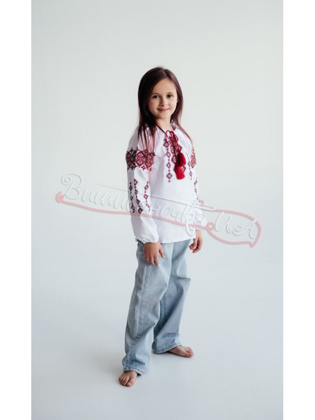 Shirt with embroidery for a girl 9016-2 size 110